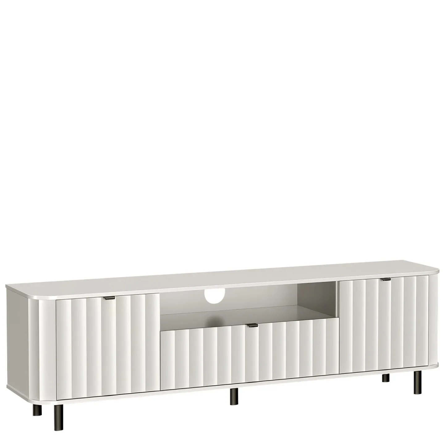 Joriel Tv-bänk 196 cm - Vit|svart