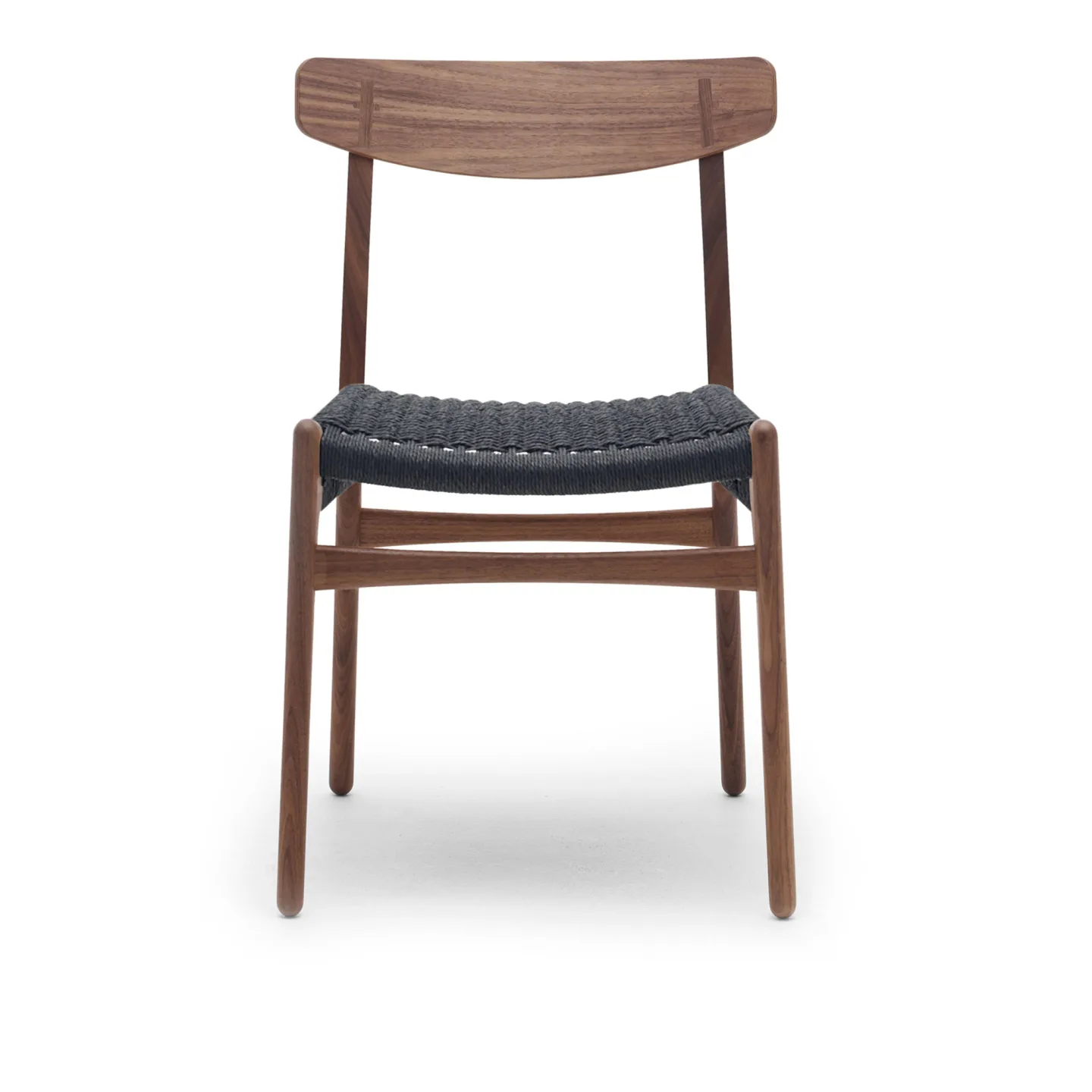 Carl Hansen - CH23, Oljad Valnöt, Svartflätat papperssnöre - Matstolar - Hans J. Wegner - Träfärgad - Papper/Trä
