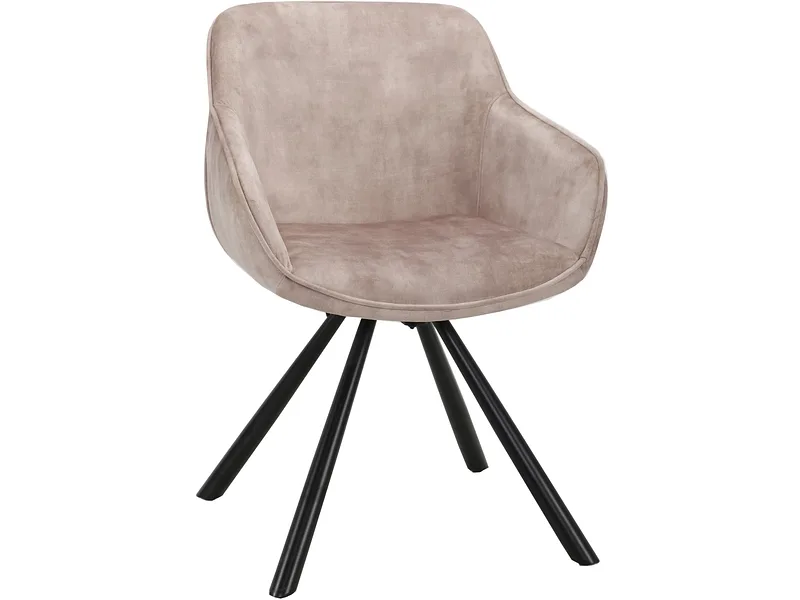 Stuhl TOMMY Stoff beige drehsitz