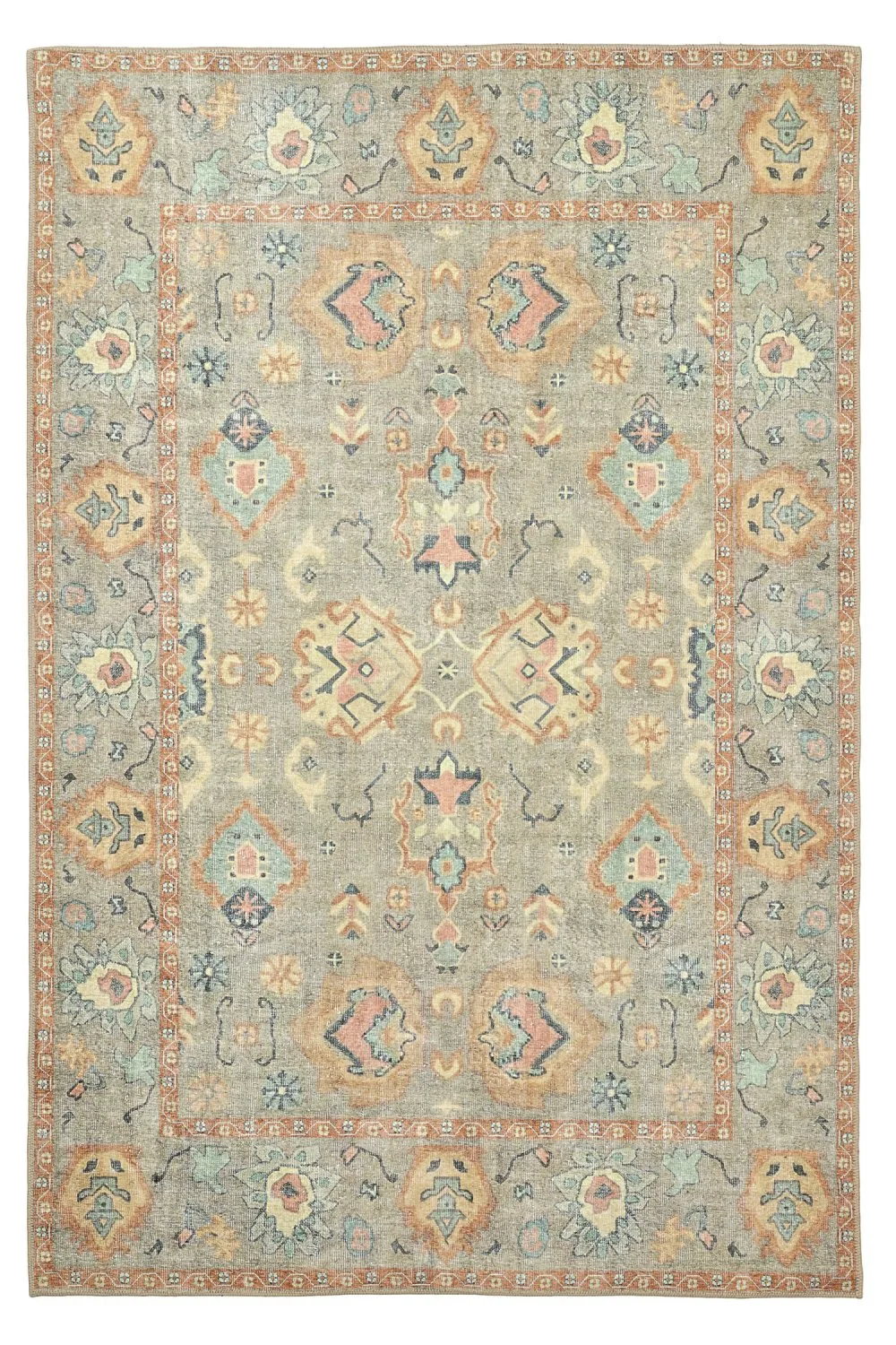 Flatvevd teppe - Amena (blå) (Størrelse: 230 x 340 cm)