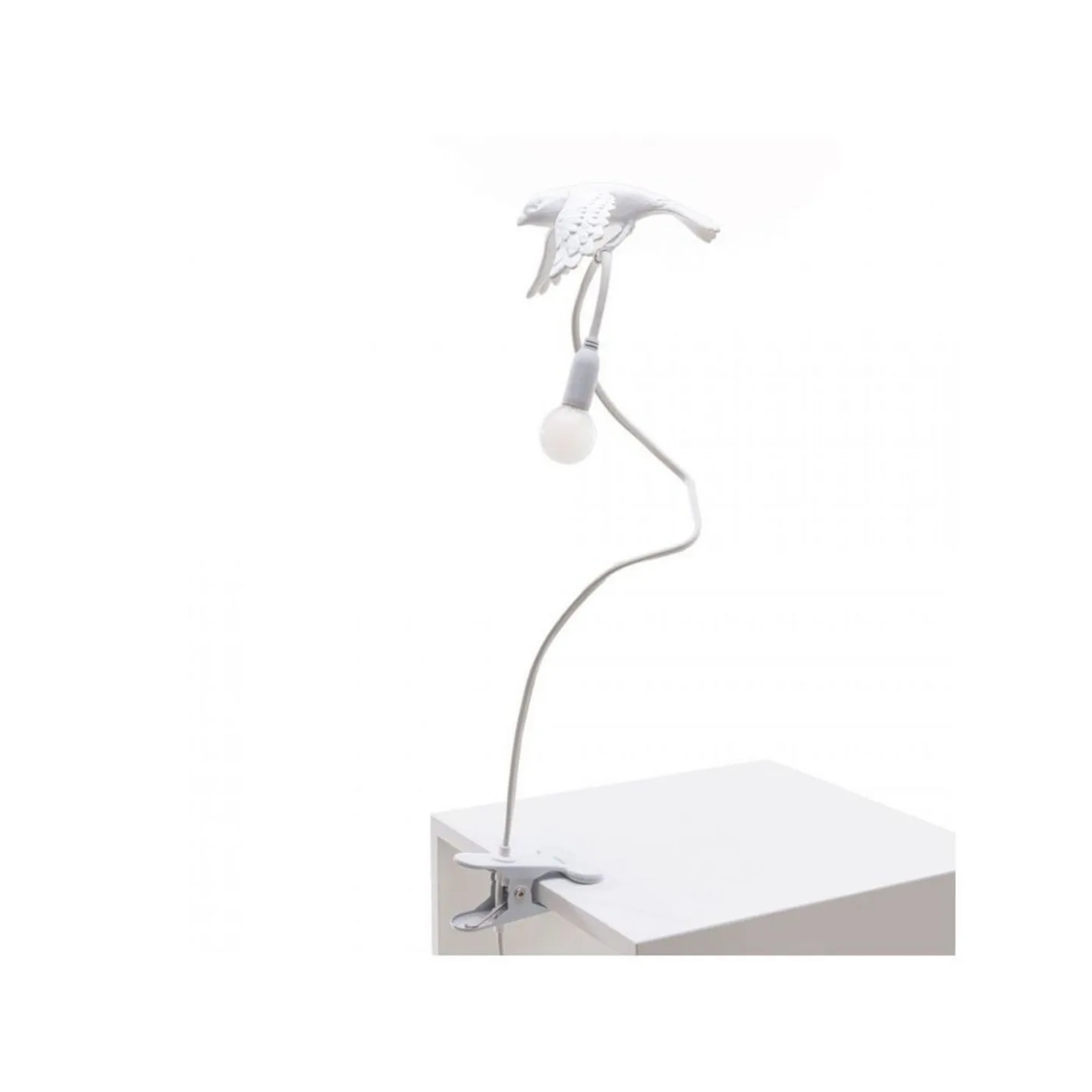Sparrow Taking Off Klemmleuchte White - Seletti - Wohnzimmer - Kunststoff