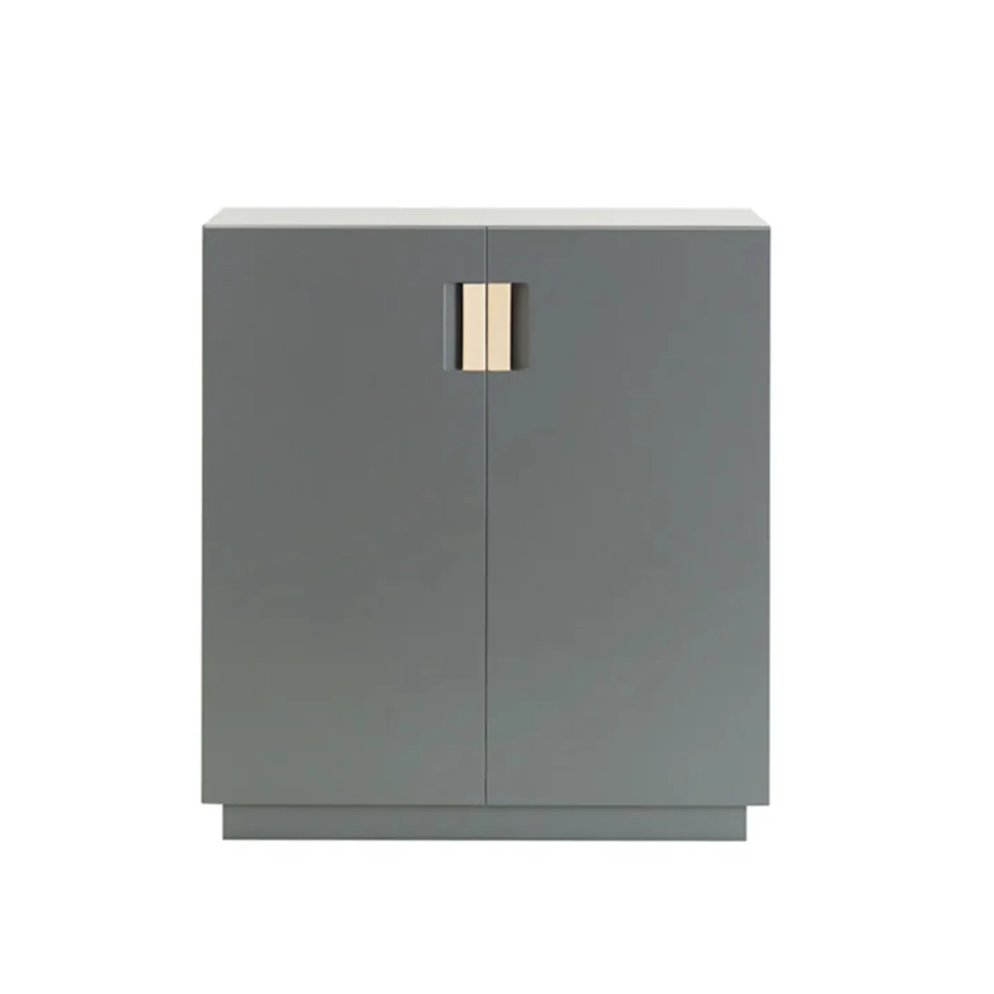 Asplund - Frame 80 Medium Covered Doors - Storm Grey / Natural Leather - Skåp och vitrinskåp - Anya Sebton & Eva Lilja Löwenhielm 2011 - Grå - Läder