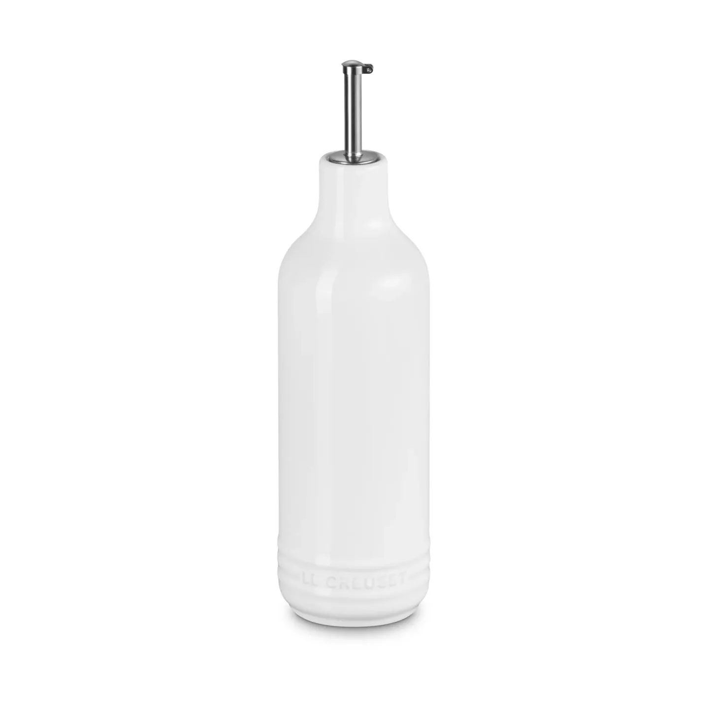 Le Creuset Signature Steingut Ölflasche 0,6 L White