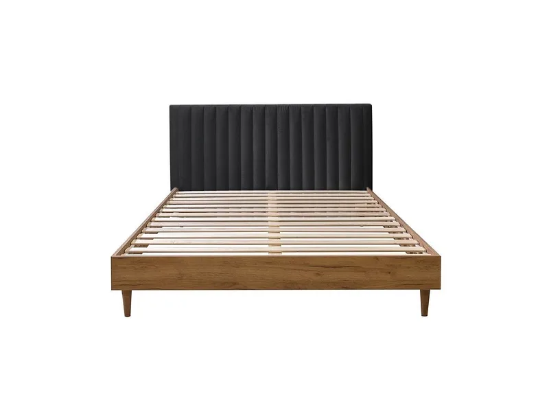 Bett BOBOCHIC OCEANE 160x200cm stoff dunkelgrau
