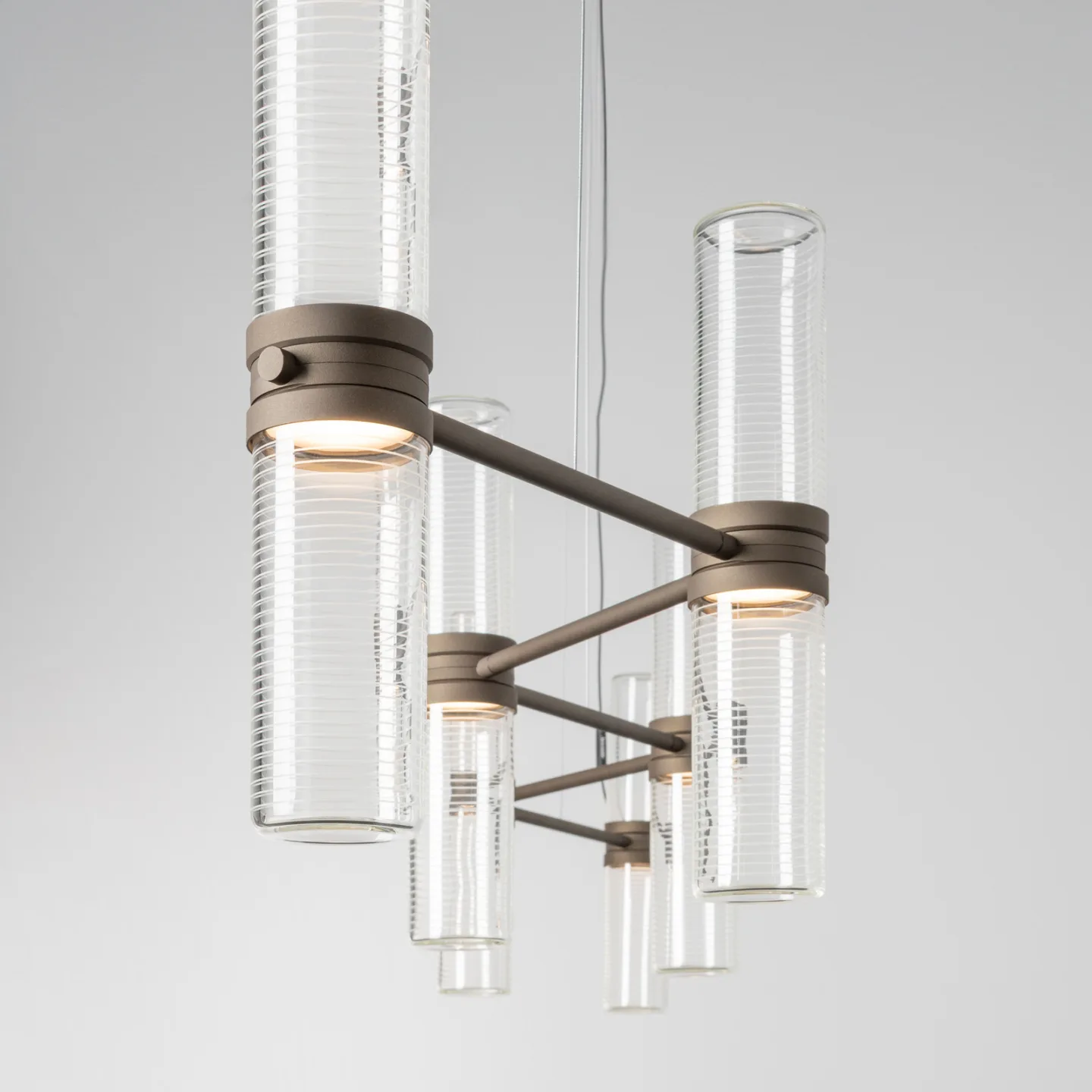 Zephyr Linear App LED-Pendel, bronze Länge 160 cm - Artemide - Wohnzimmer - Design - Aluminium - Mehrflammig