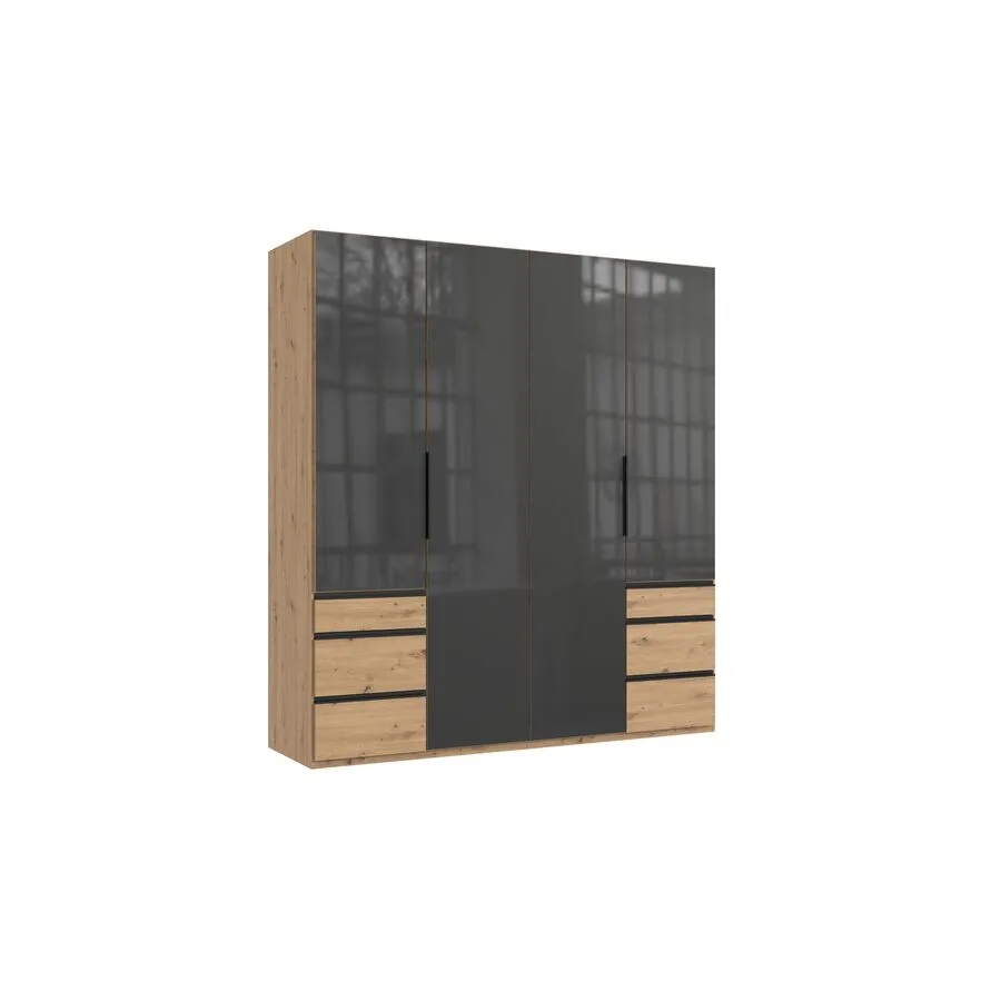 Kleiderschrank Sanko Eiche Nachbildung Holzwerkstoff B 200 cm