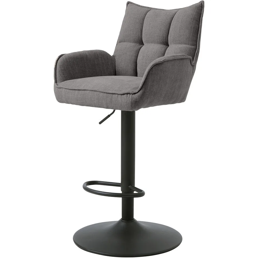 Barhocker 2er-Set Marie graphit Polyester H 53 cm
