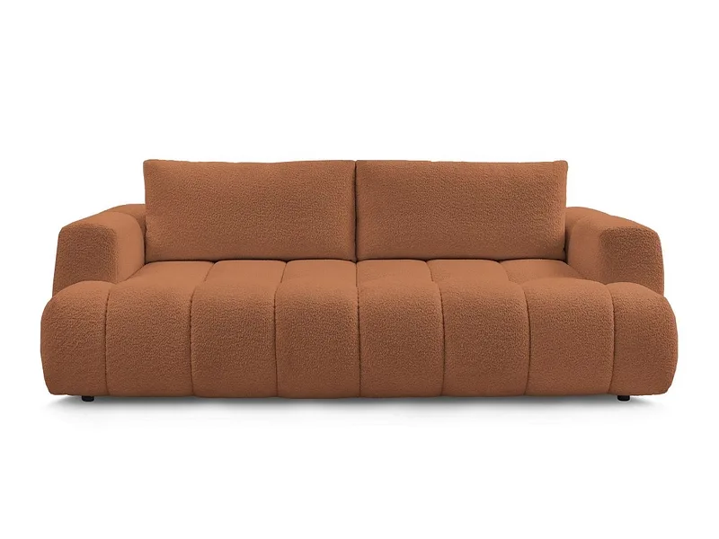 3er Sofa BOBOCHIC FUJI Boucle-Stoff orange