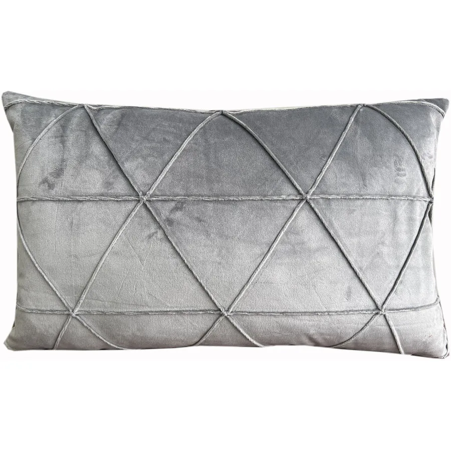 Zierkissen Layla Grau Polyester 30 cm 50 cm