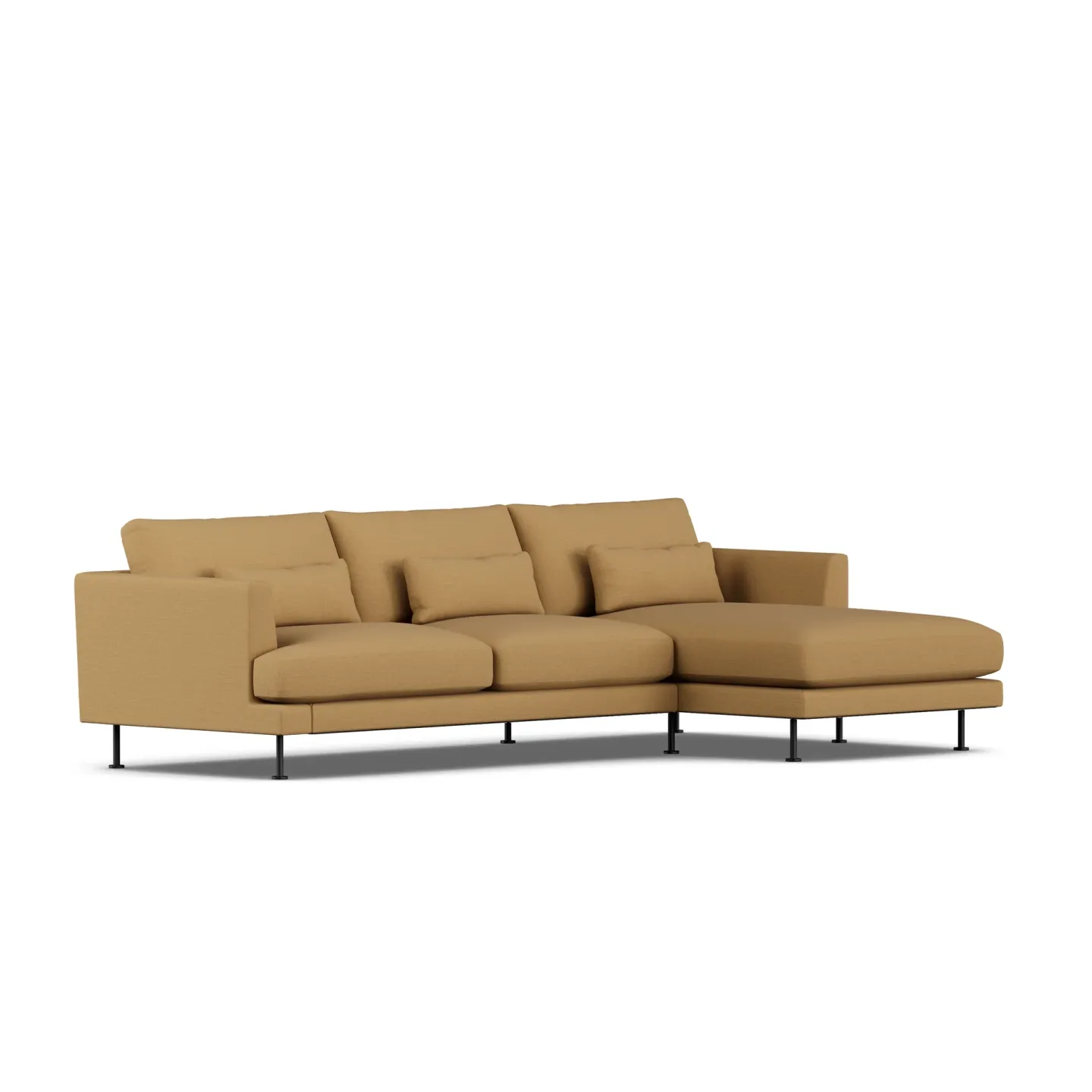 1898 Bredhult Sofa Same Ochre 6676-Schwarzer Stahl, 2,5-sitzig C1