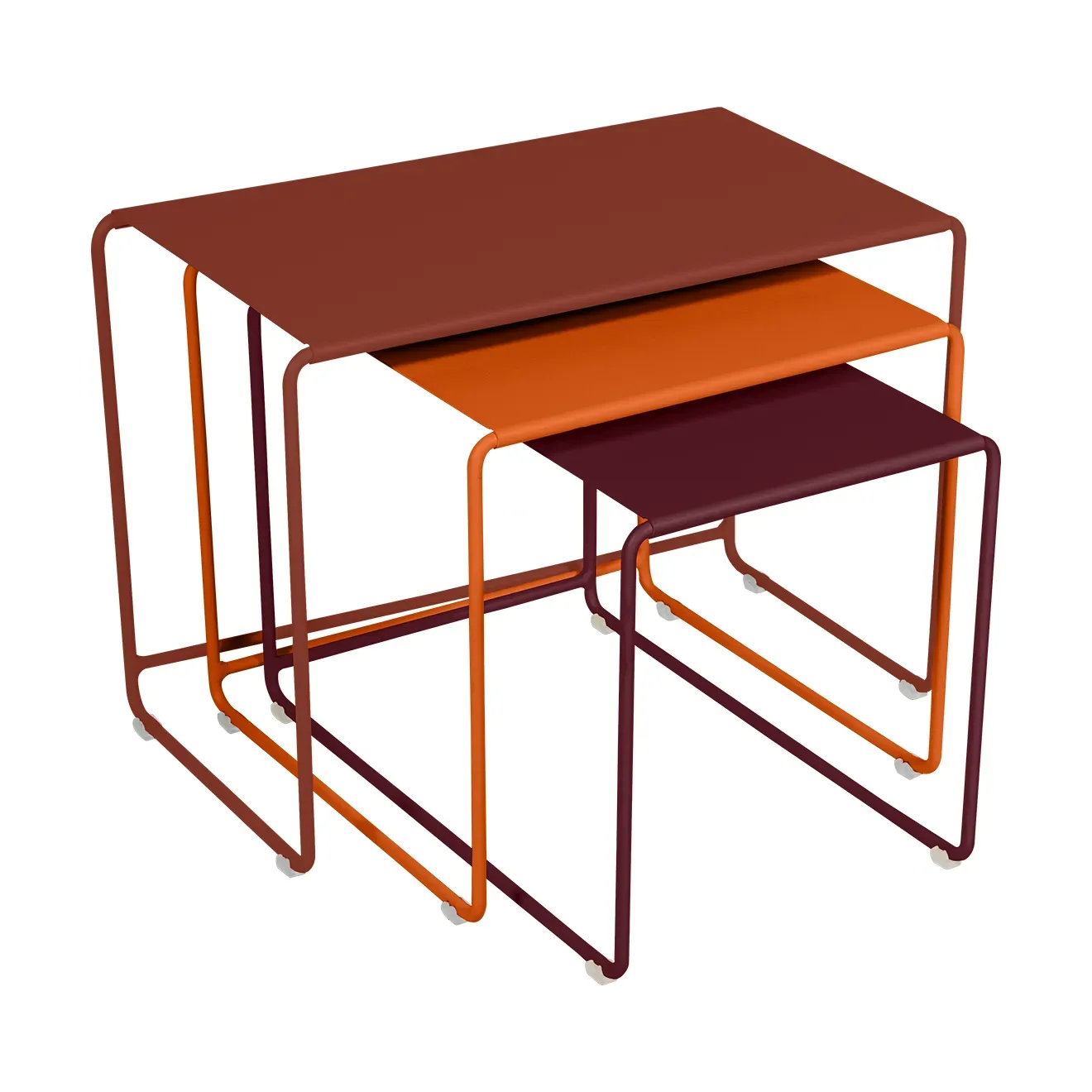 Fermob Oulala satsbord Red ochre (röd)-Candied orange (orange)-Black cherry (vinröd)