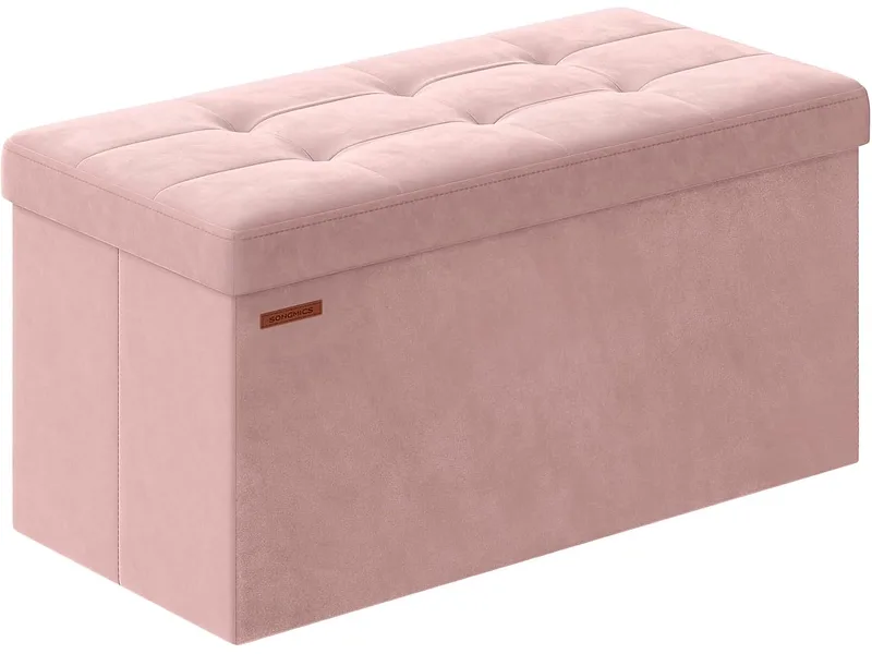Bettkasten SONGMICS TRUNK Samt rosa