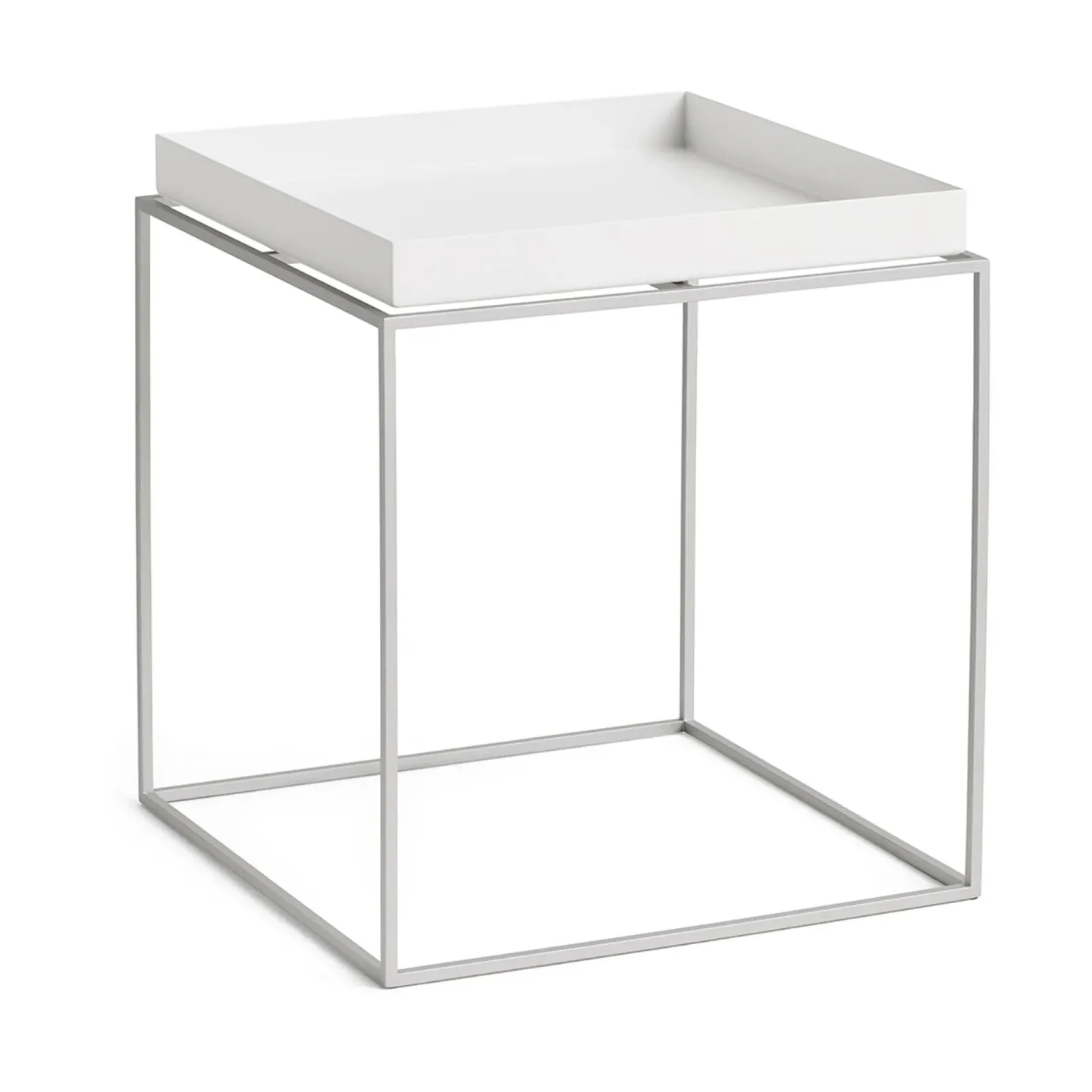 HAY Tray Table medium brickbord White-silikon grå, 40x40x44 cm