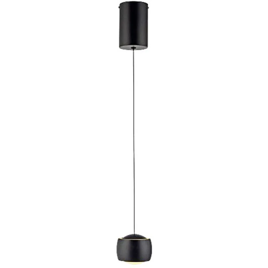 Pendellampe Pero Schwarz Metall 10 cm 220 cm - LED - Lichtfarbe: Warmweiss - LED Energiesparlampen