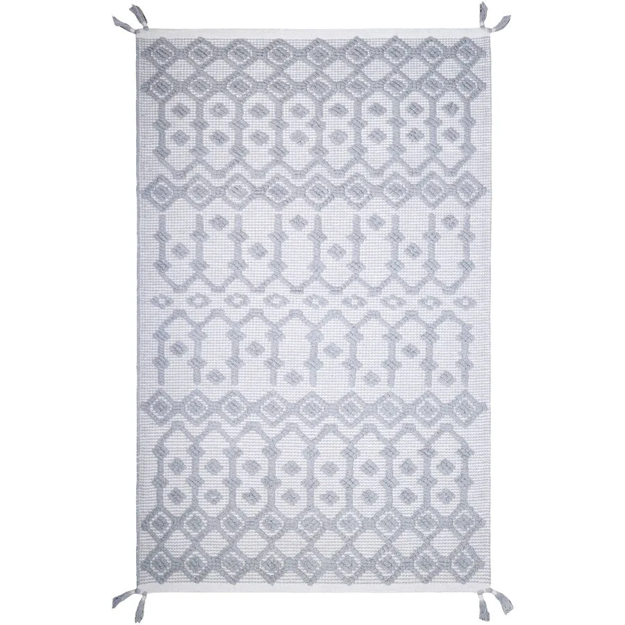 Kinderteppich Hildur grey Baumwolle Symmetrie 110 x 170 cm