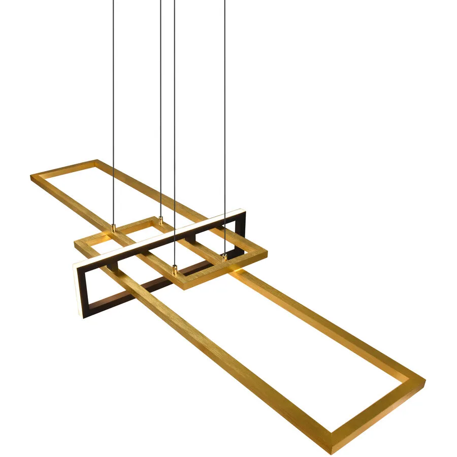 Pendellampe Cecile Metall 110 cm 150 cm - Farbe: messing matt - LED - Lichtfarbe: Warmweiss - LED Energiesparlampen