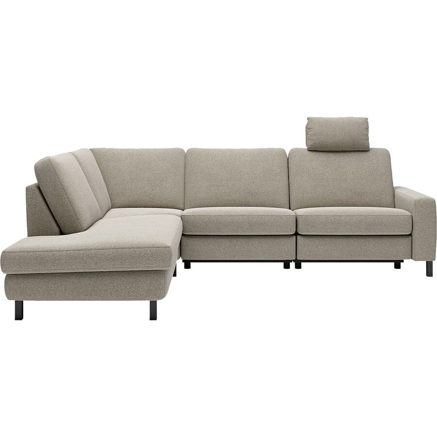 Ecksofa Step Plus Links Stoff taupe B 286 T 200 cm - Möbel Konfigurator: Traummöbel individuell zusammenstellen