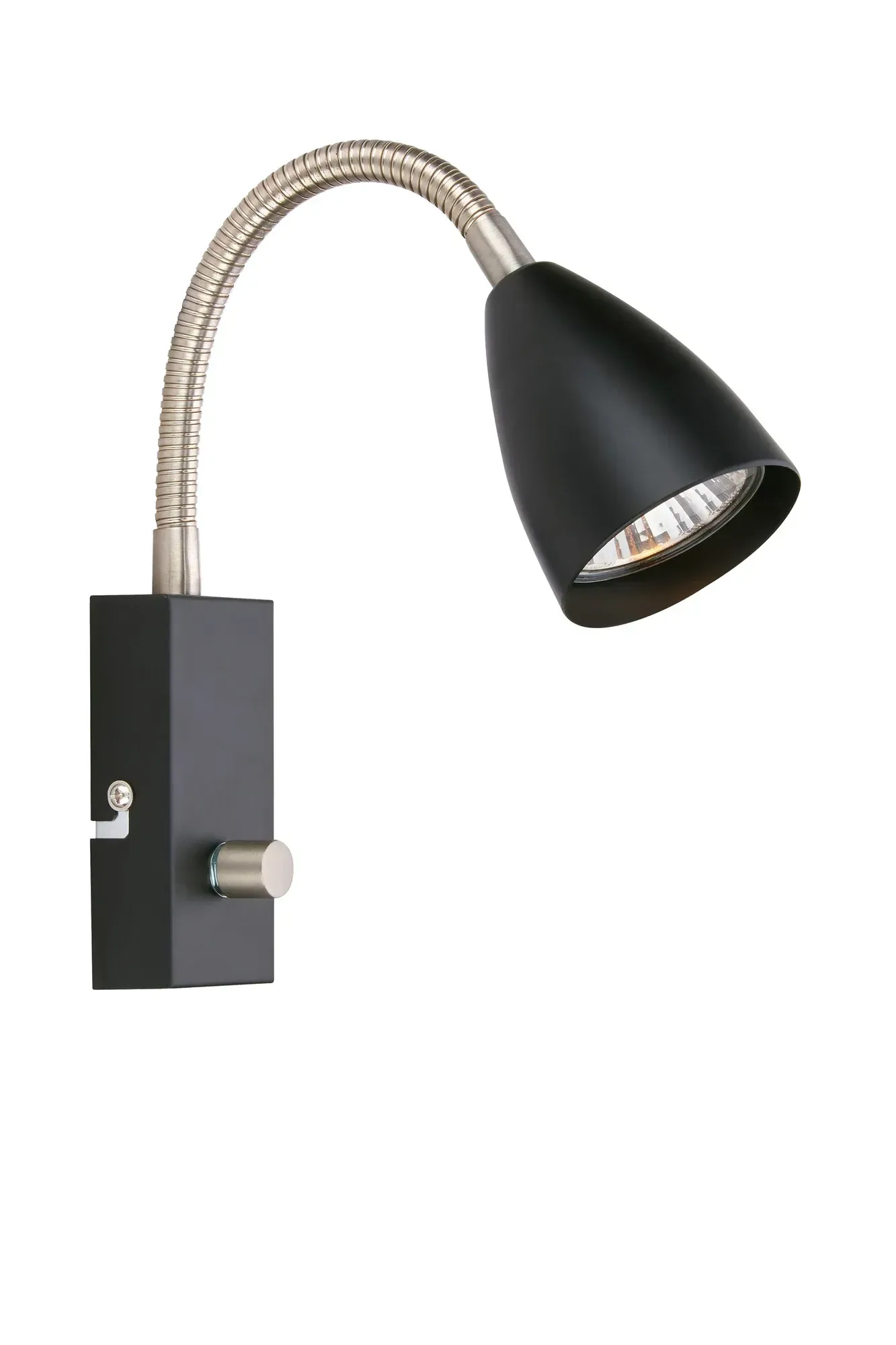 Ciro Nachttischlampe Schwarz/Stahl Flex