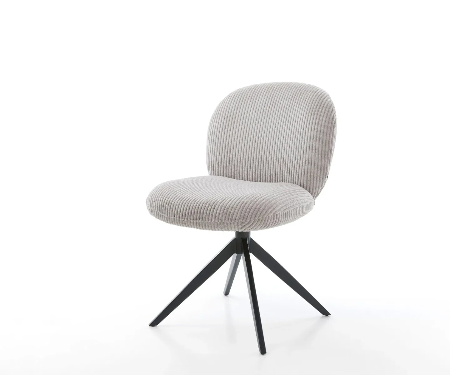 Drehstuhl Nube-Flex Cord Silbergrau Kreuzgestell breit Schwarz 360° drehbar Wippfunktion Taschenfederkern