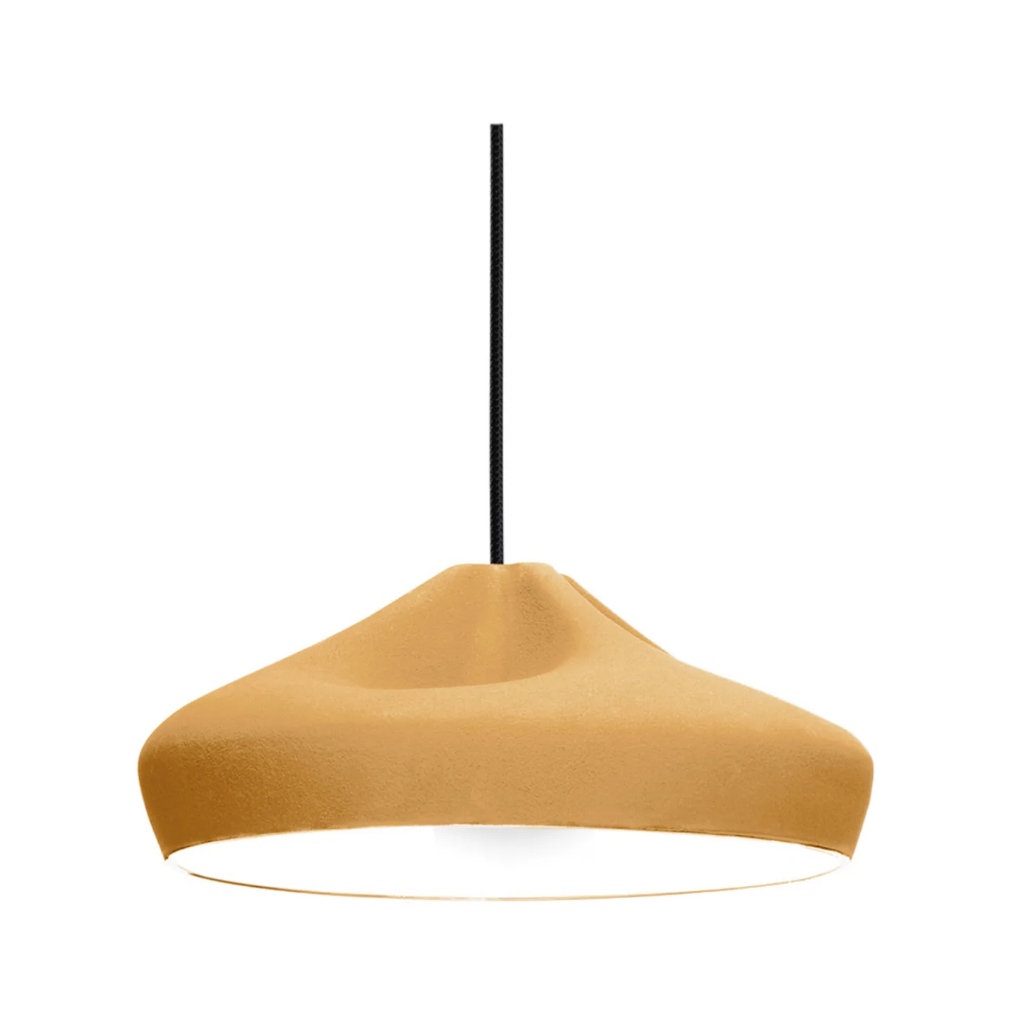 Pleat Box 36 LED Pendelleuchte Ocher/Weiß - Marset - Wohnzimmer - Keramik