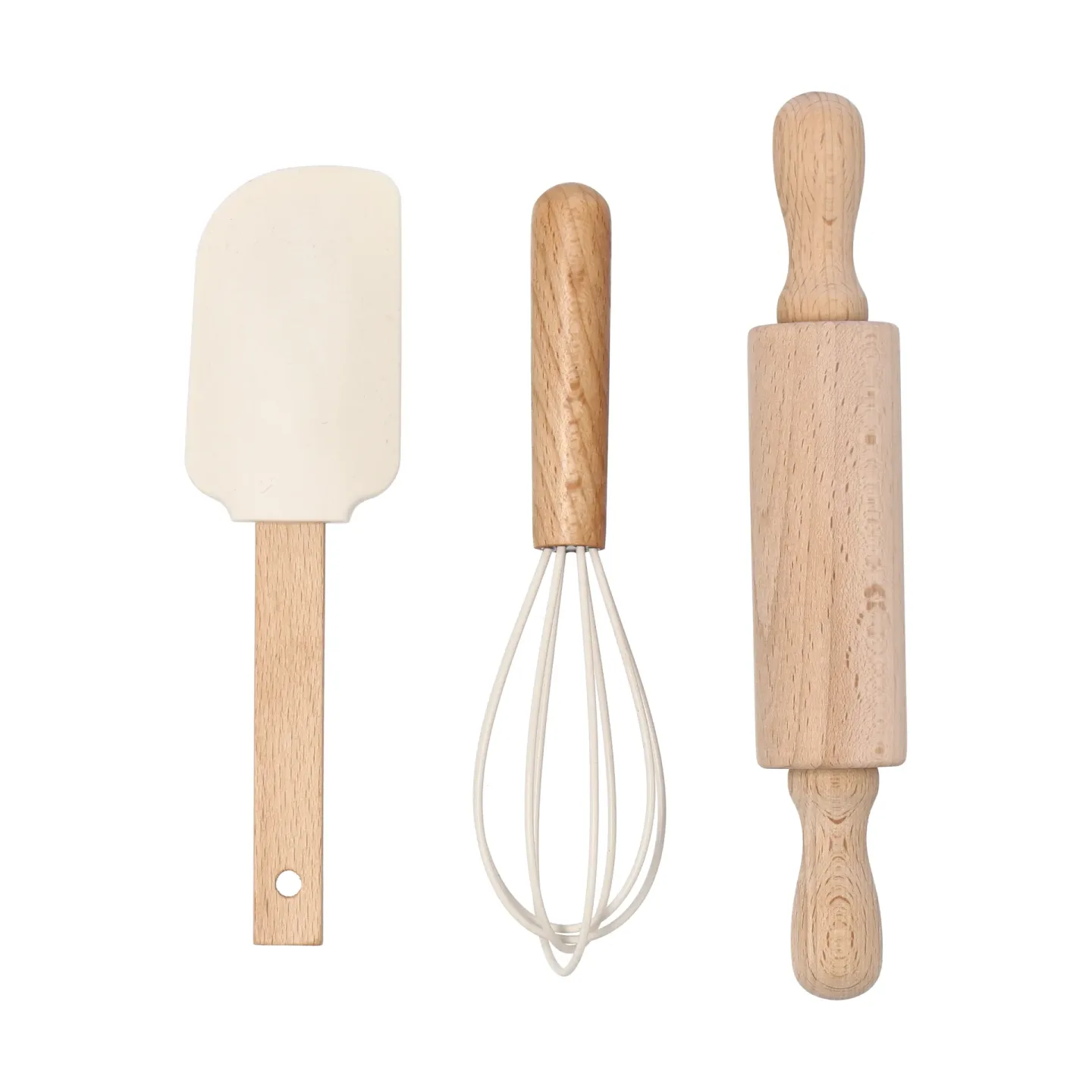 Nordwik Nordwik Backutensilien aus Silikon für Kinder 3-teilig Creme.