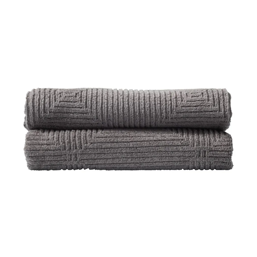 FDB Møbler R33 Kirkeby Handtuch 2er-Pack Granite gray