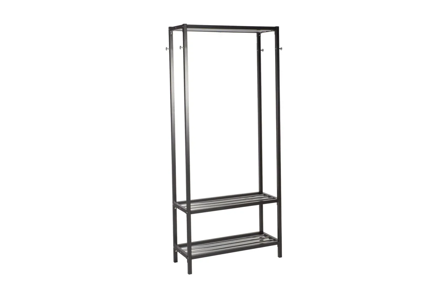 Klädhängare Straight 85x32xh180 Svart/Krom -