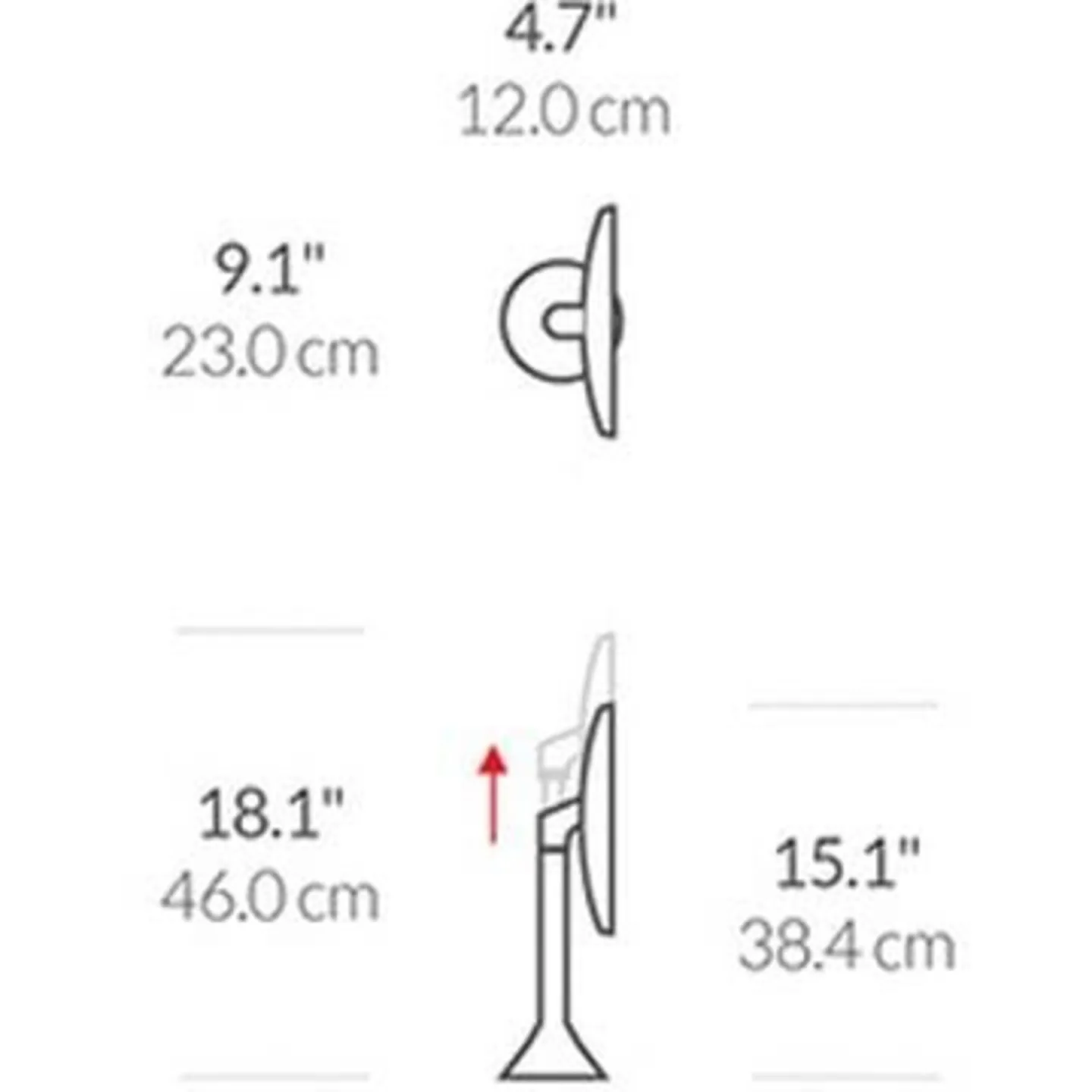 Kosmetikspiegel Simplehuman Gold Edelstahl D 20 cm H 38.4 cm - Farbe: Rosegold - Kosmetikspiegel