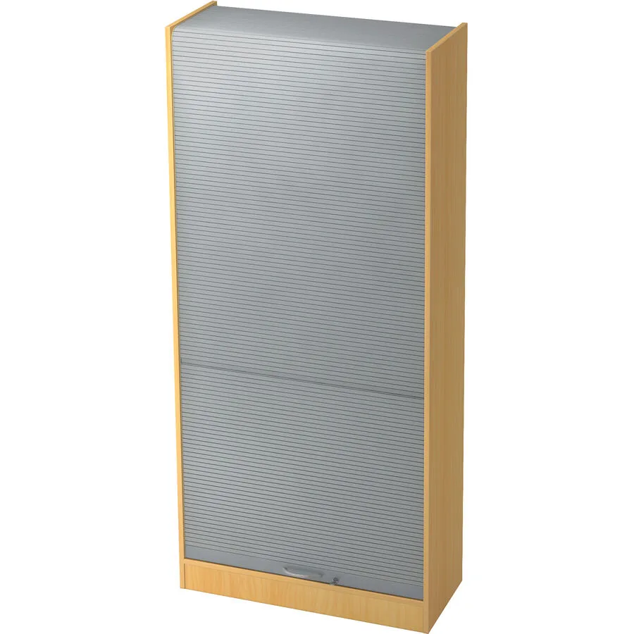 Aktenschrank Office Silber, Buche Dekor Holzwerkstoff, Kunststoff B 90 cm H 200.4 cm
