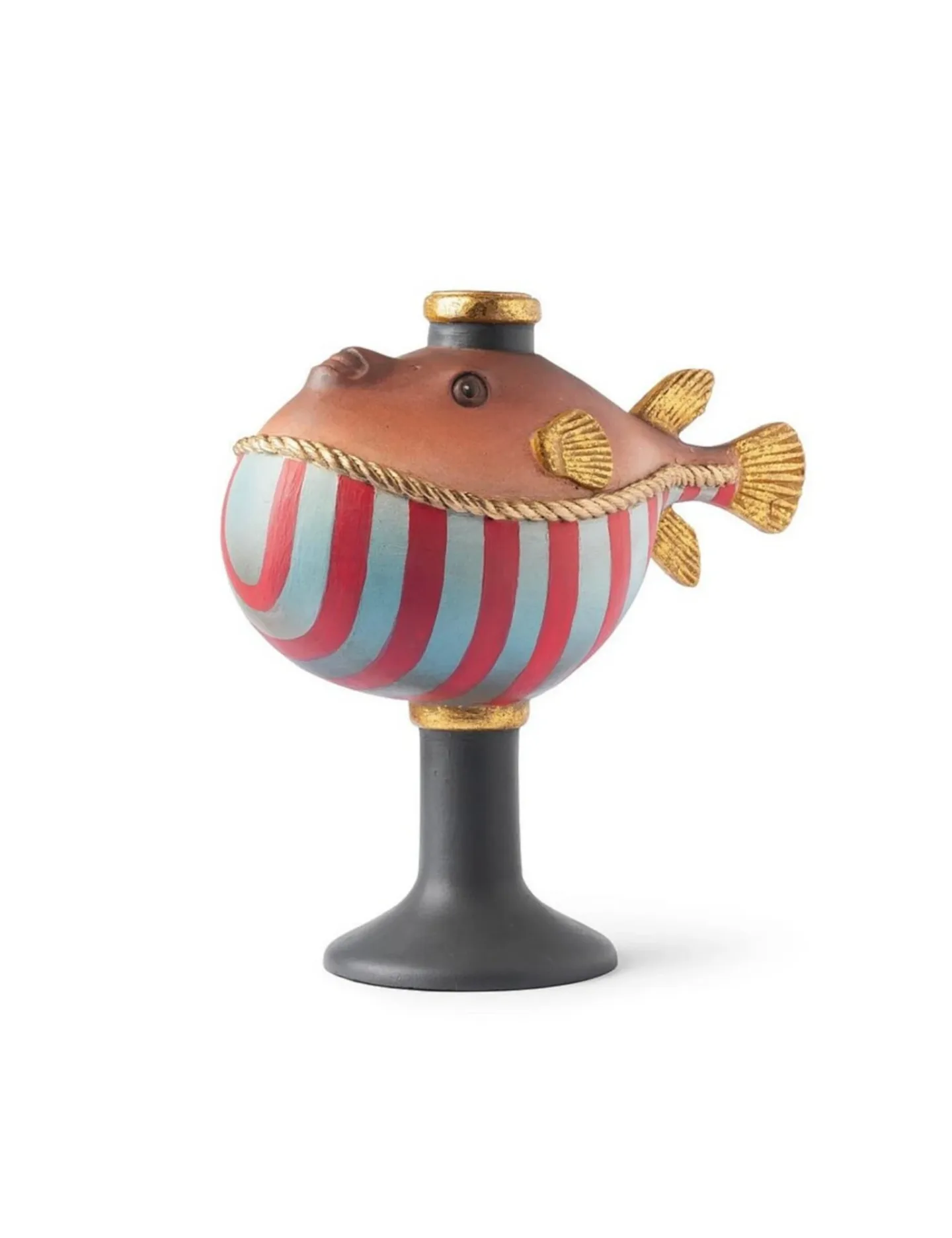 Abhika Kerzenständer Kugelfisch Rot H: 21 cm | Schubiger Möbel