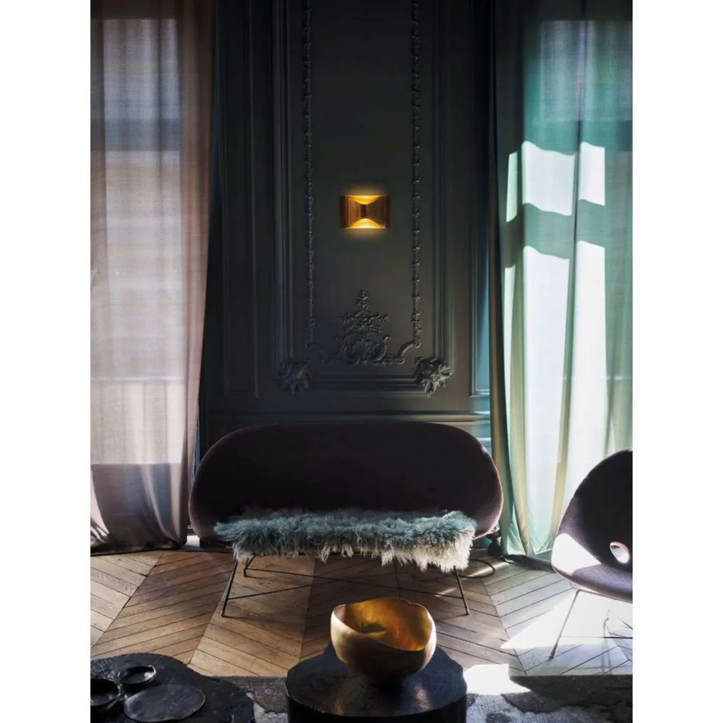 Respiro 23 Wandleuchte Gold - DCW - Wohnzimmer - Aluminium