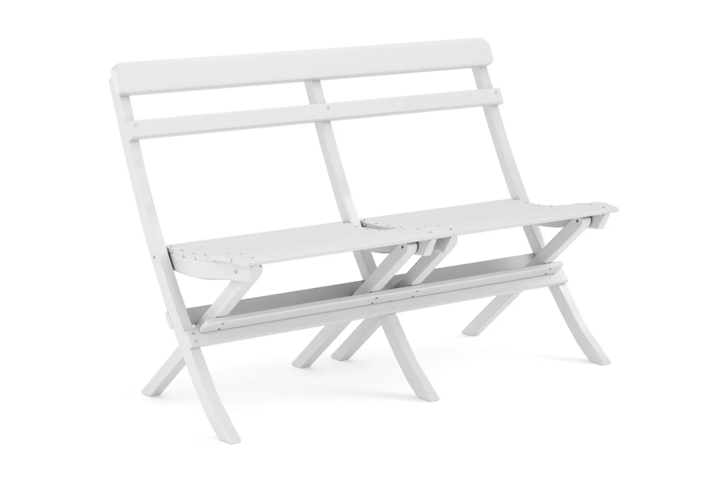 Landet liten soffa utomhus 110x60x89 cm - Träsoffa akacia - Vit