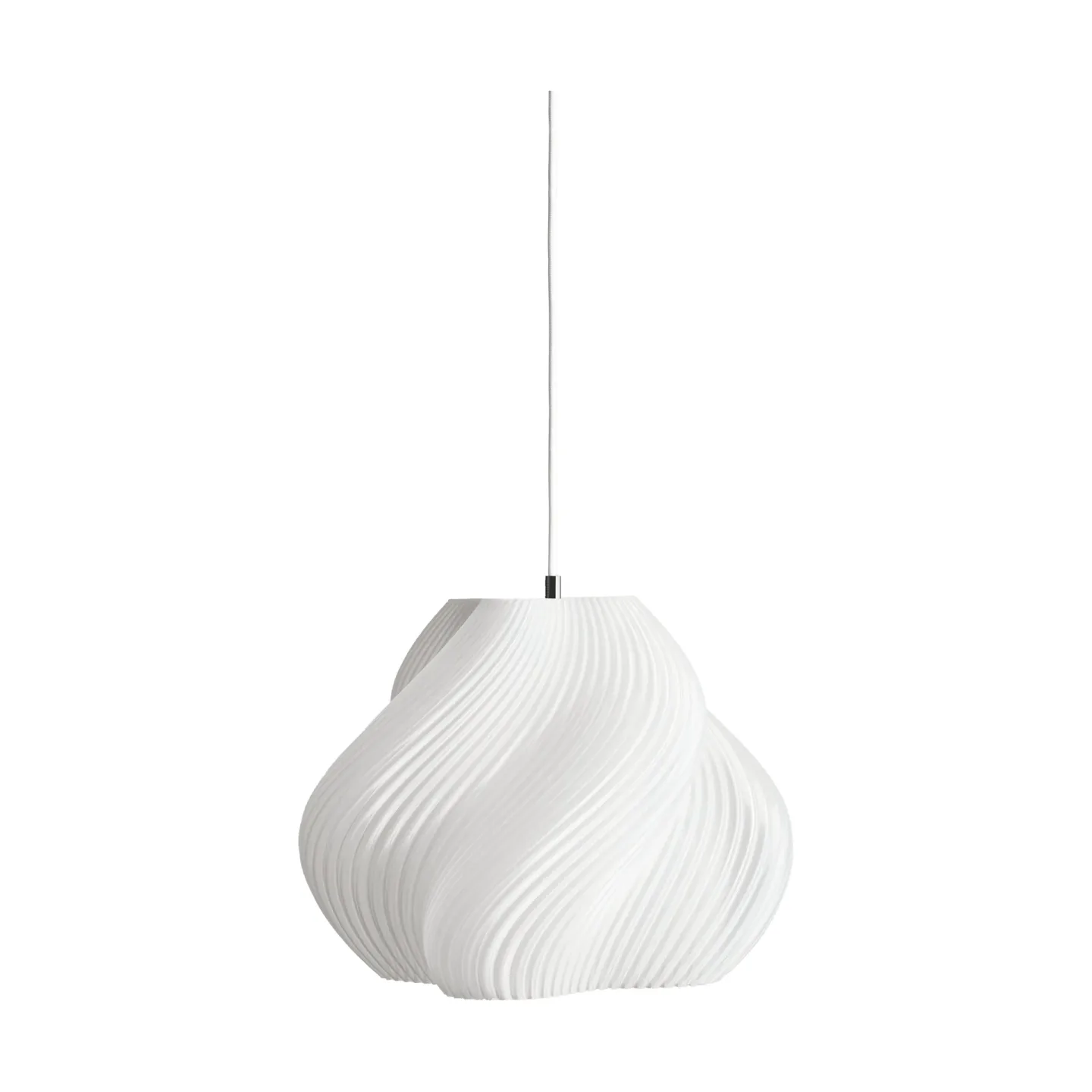Crème Atelier Soft Serve Pendelleuchte White-brass, 03, 30 cm