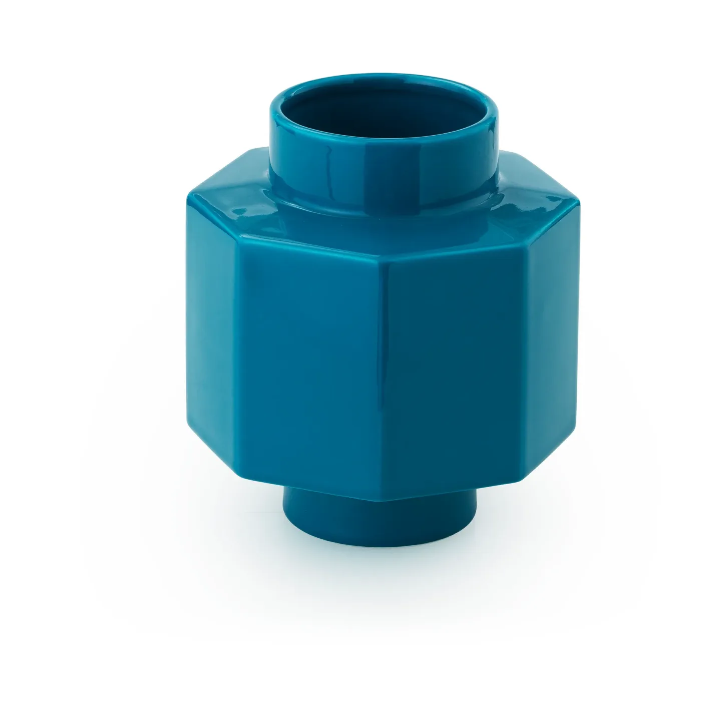 Normann Copenhagen Deko Object H5 Hexagon vas Petrol Blue