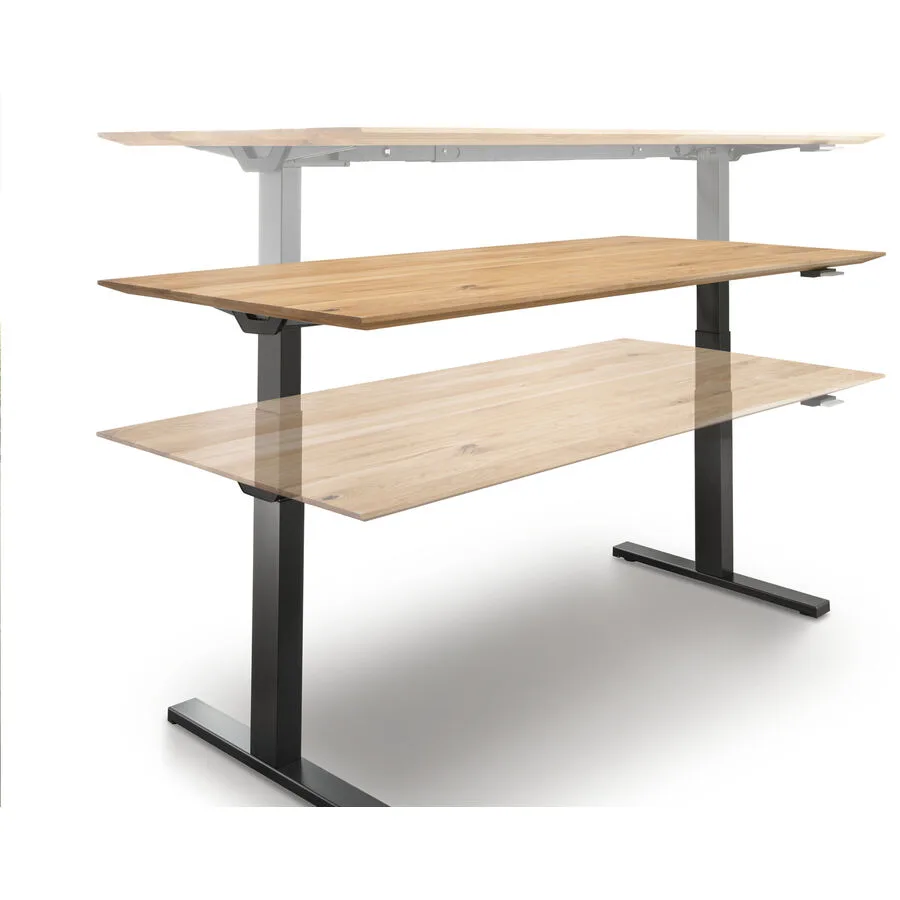 Schreibtisch Floru natur Wildeiche Höhenverstellbar B 140 T 70 cm