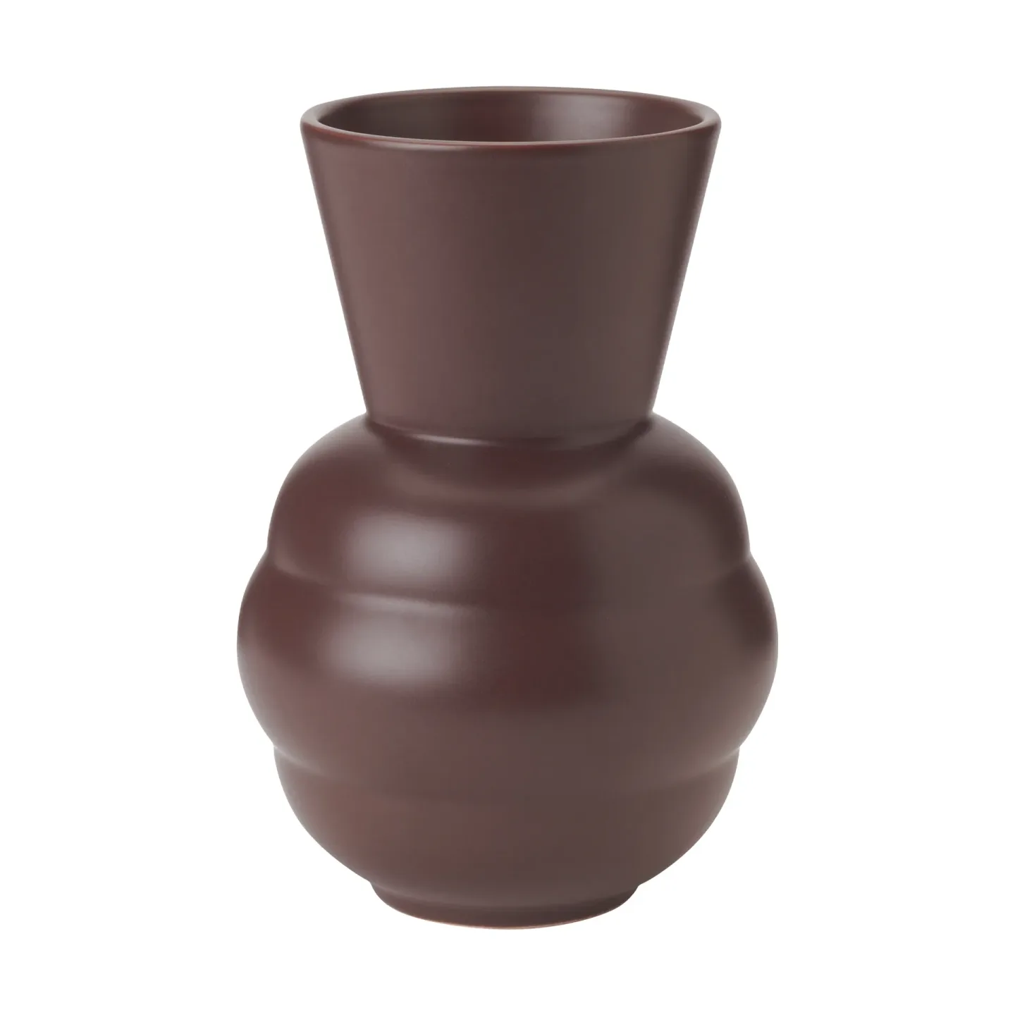 Knabstrup Keramik Tortus Archie Vase No1 21 cm Bordeaux