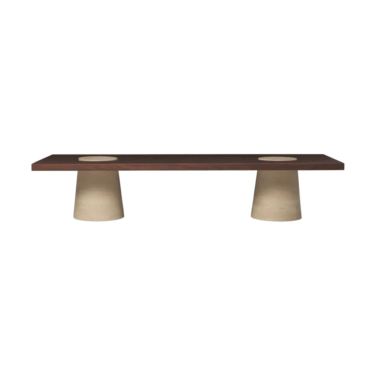 Ferm Living Grova soffbord Travertine, 155x55x34 m
