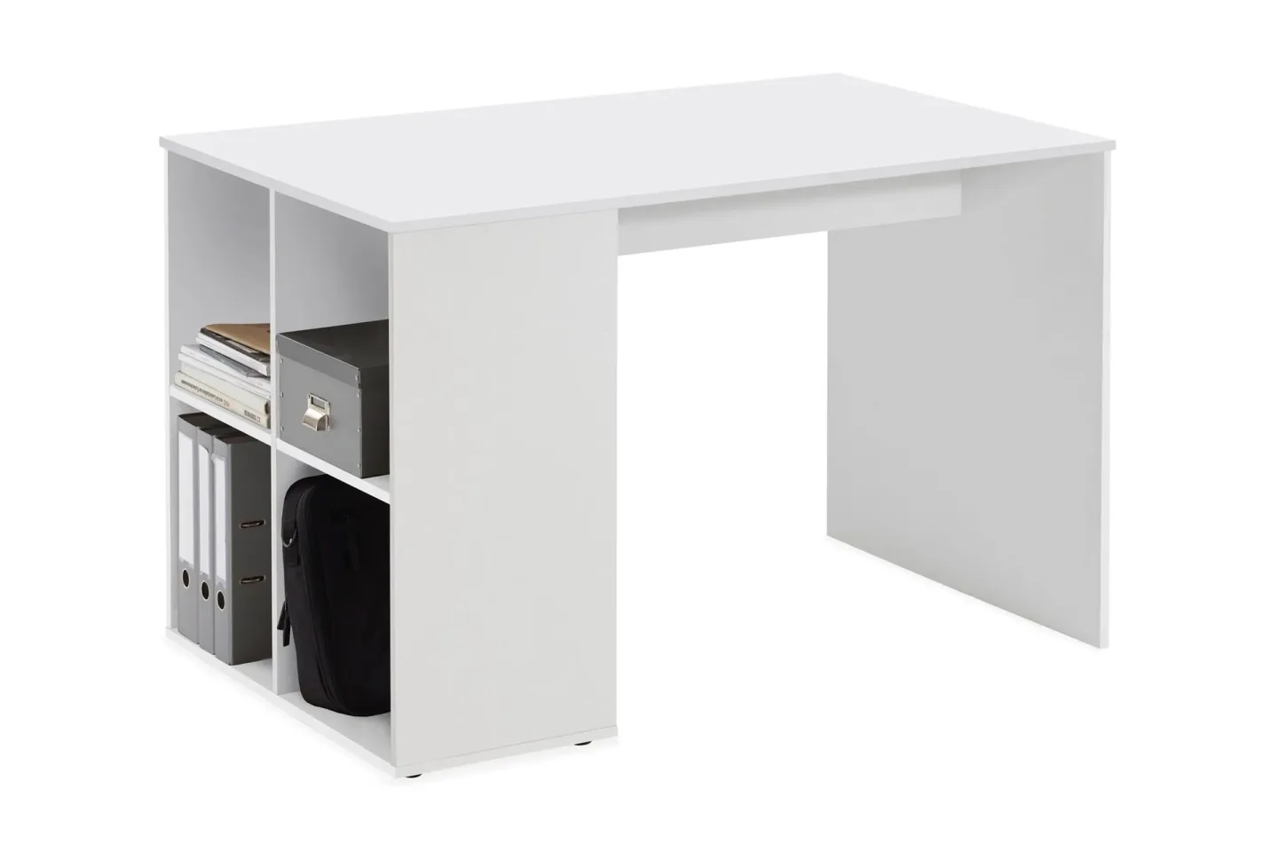Gent Skrivbord 117 cm med Förvaring Hyllor - Vit