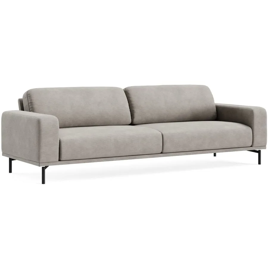 Sofa Maja Grau Stoff 237 cm 99 cm - Farbe: MOVIE - 13/1 light khaki - Möbel Konfigurator: Traummöbel individuell zusammenstellen