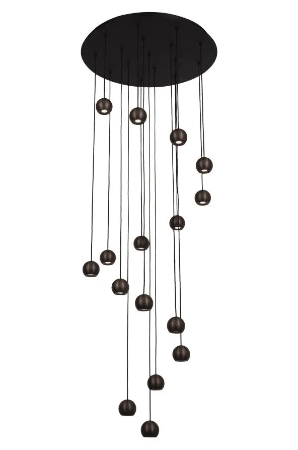 Lucide - Montana Ø55 - Taklampa - Brun