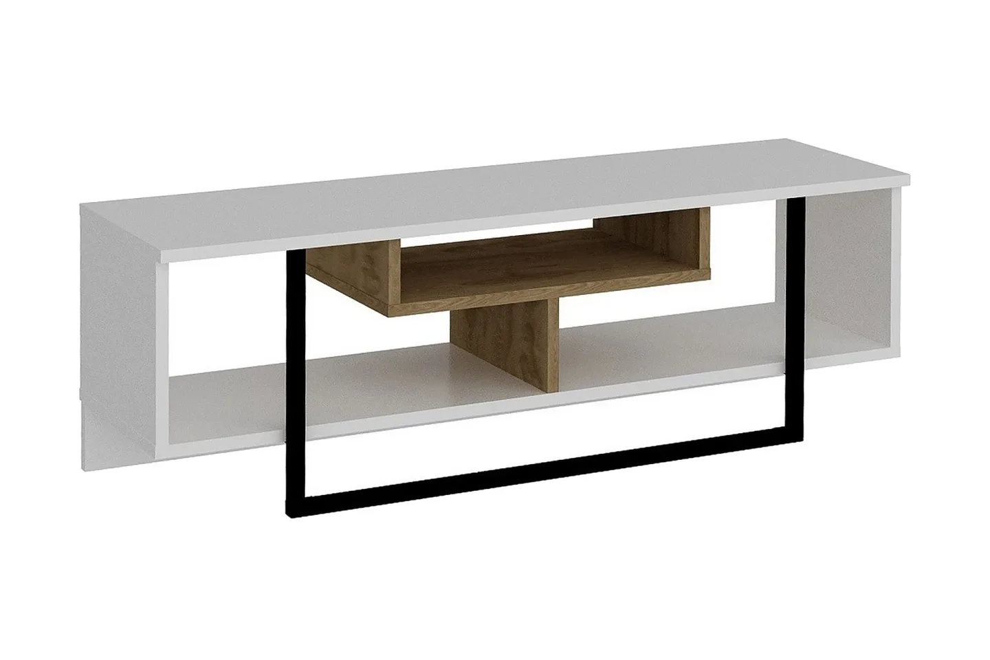 Sholly TV-Bänk 119 cm - Vit/Svart