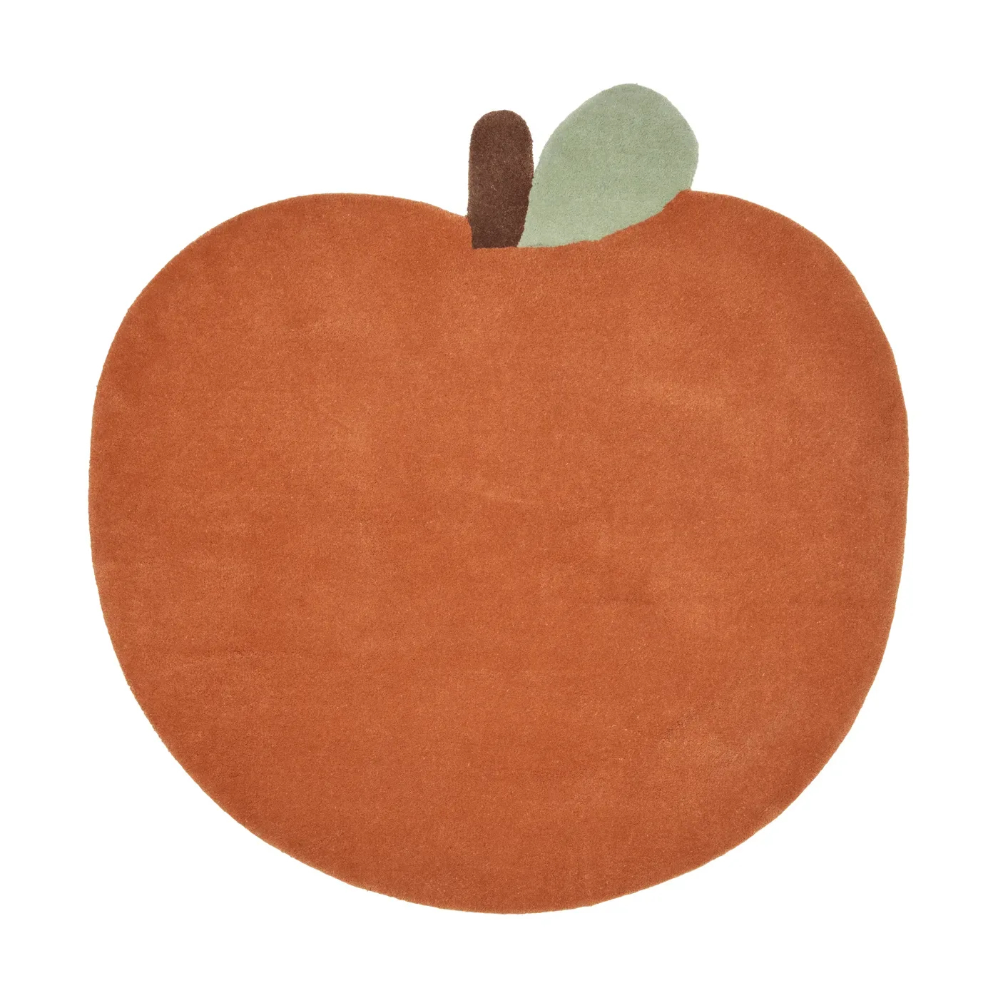 Ferm Living Apple getufteter Teppich Brown Clay, 110x110 cm