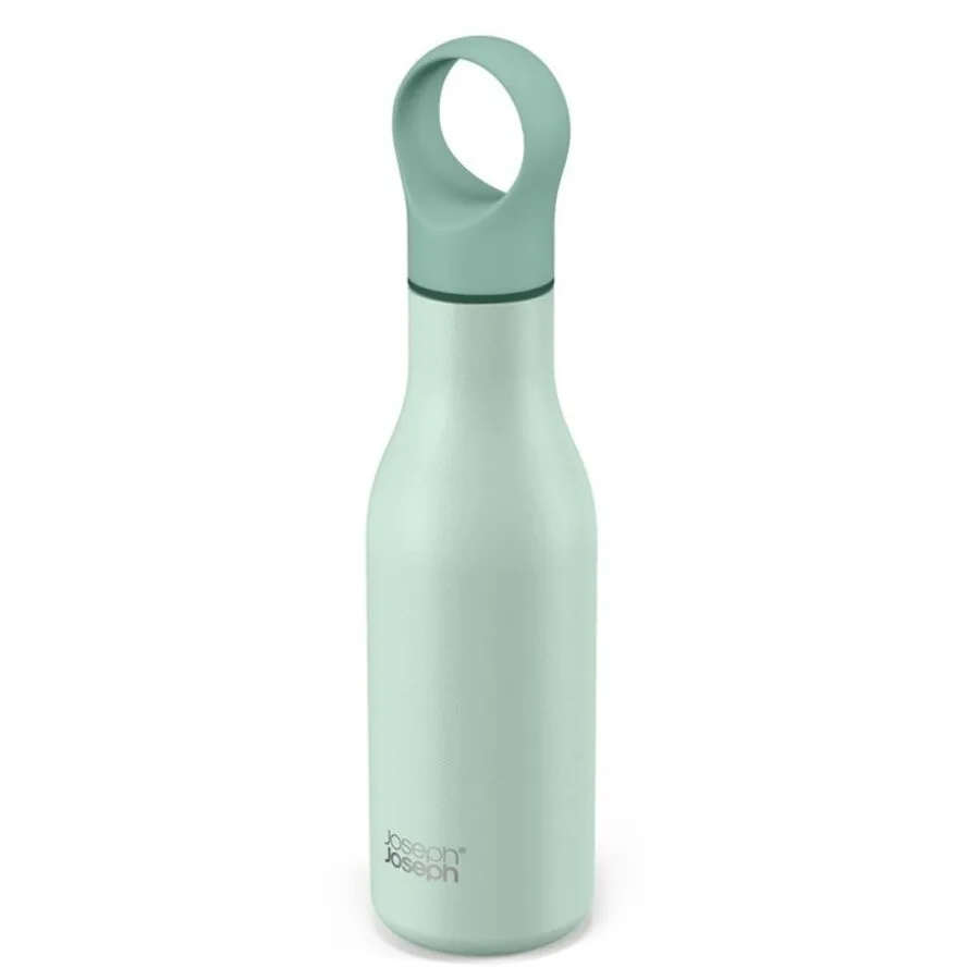 Trinkflasche Joseph Joseph Hydro Loop Grün Edelstahl 29 cm - Material: Edelstahl/Polypropylen/Silikon