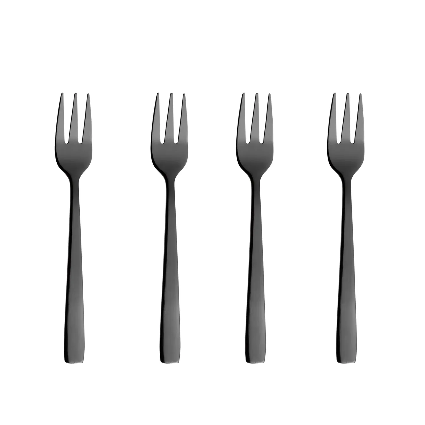 Aida Raw tårtgaffel 4-pack Svart
