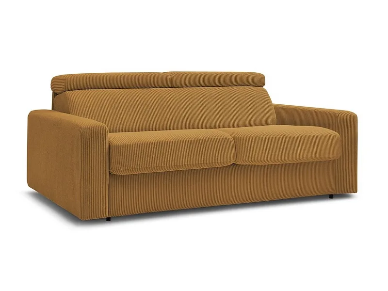Bettsofa BOBOCHIC MONACO Cord-Stoff gelb