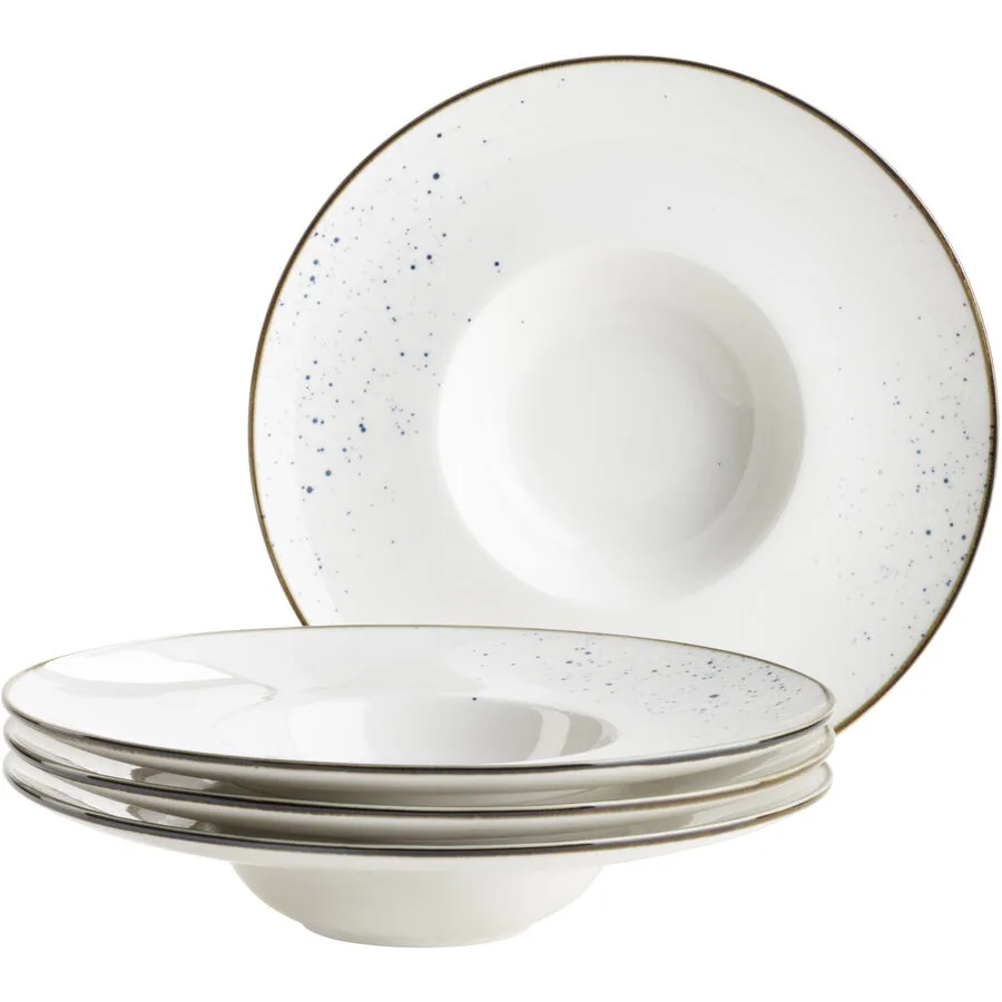 MÄSER Platzteller-Set Pintar weiss/blau Porzellan 4 Stk