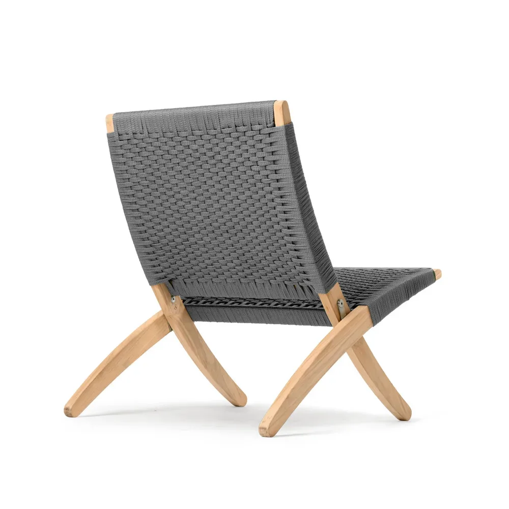 Carl Hansen & Søn MG501 Cuba Outdoor fällfåtölj flätning charcoal, teak