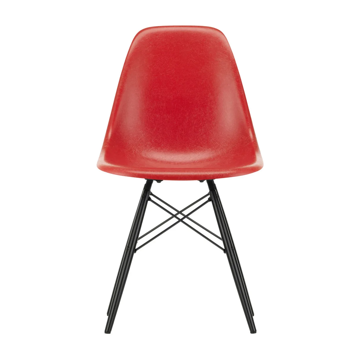 Vitra Eames Fiberglass Chairs DSW stol Classic red-black maple