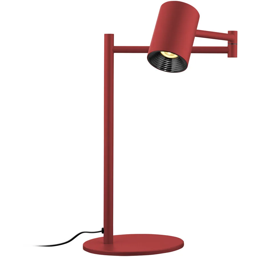 Tischlampe Pepe Rot Eisen 44 cm - Farbe: indisch rot - LED - Lichtfarbe: Extra warmweiss - LED Energiesparlampen