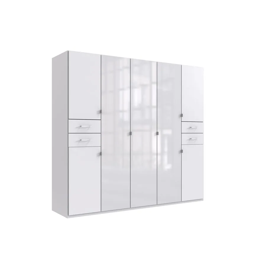 Kleiderschrank Dragon weiss Holzwerkstoff B 225 cm